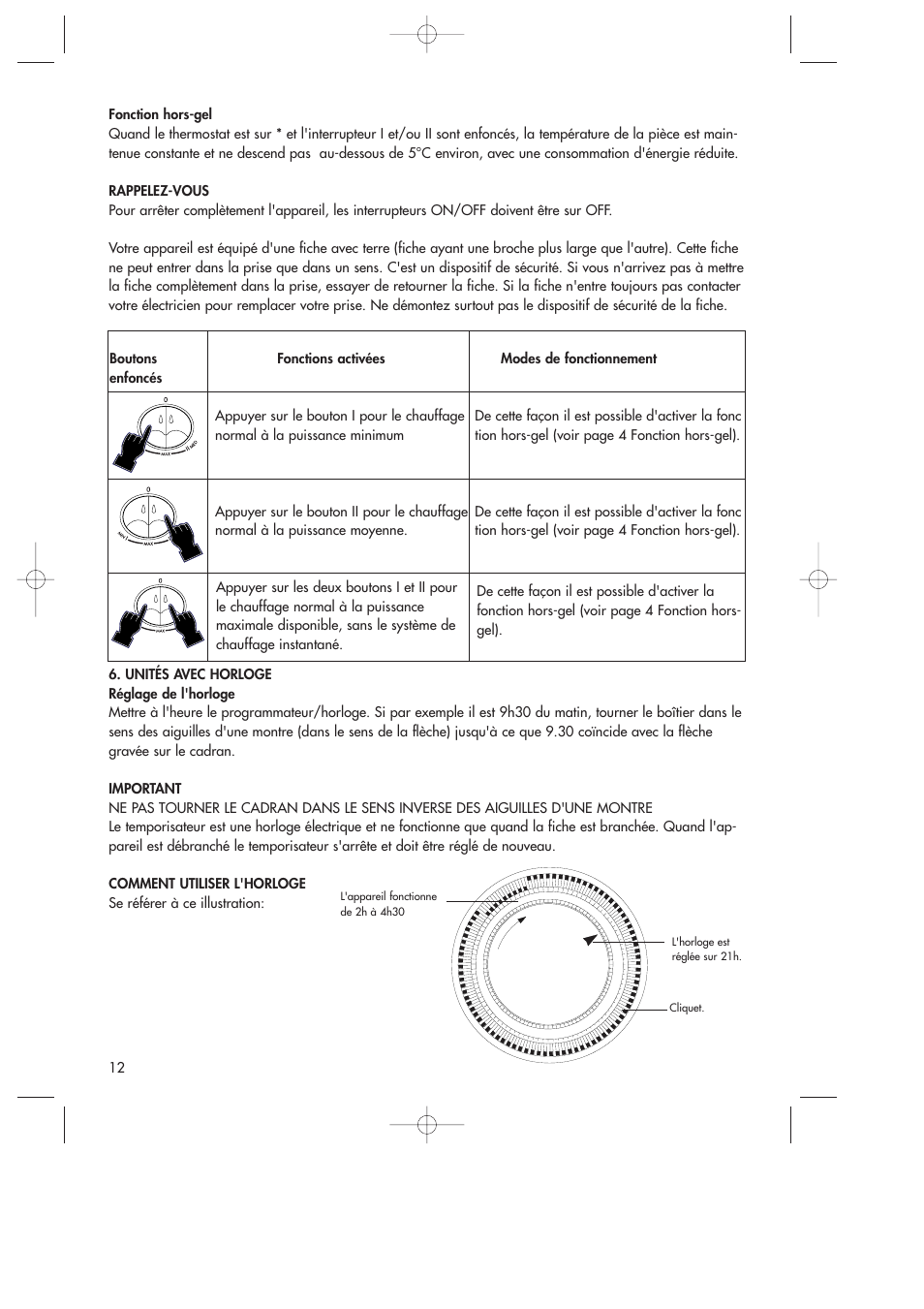 DeLonghi DR18TG User Manual | Page 12 / 24