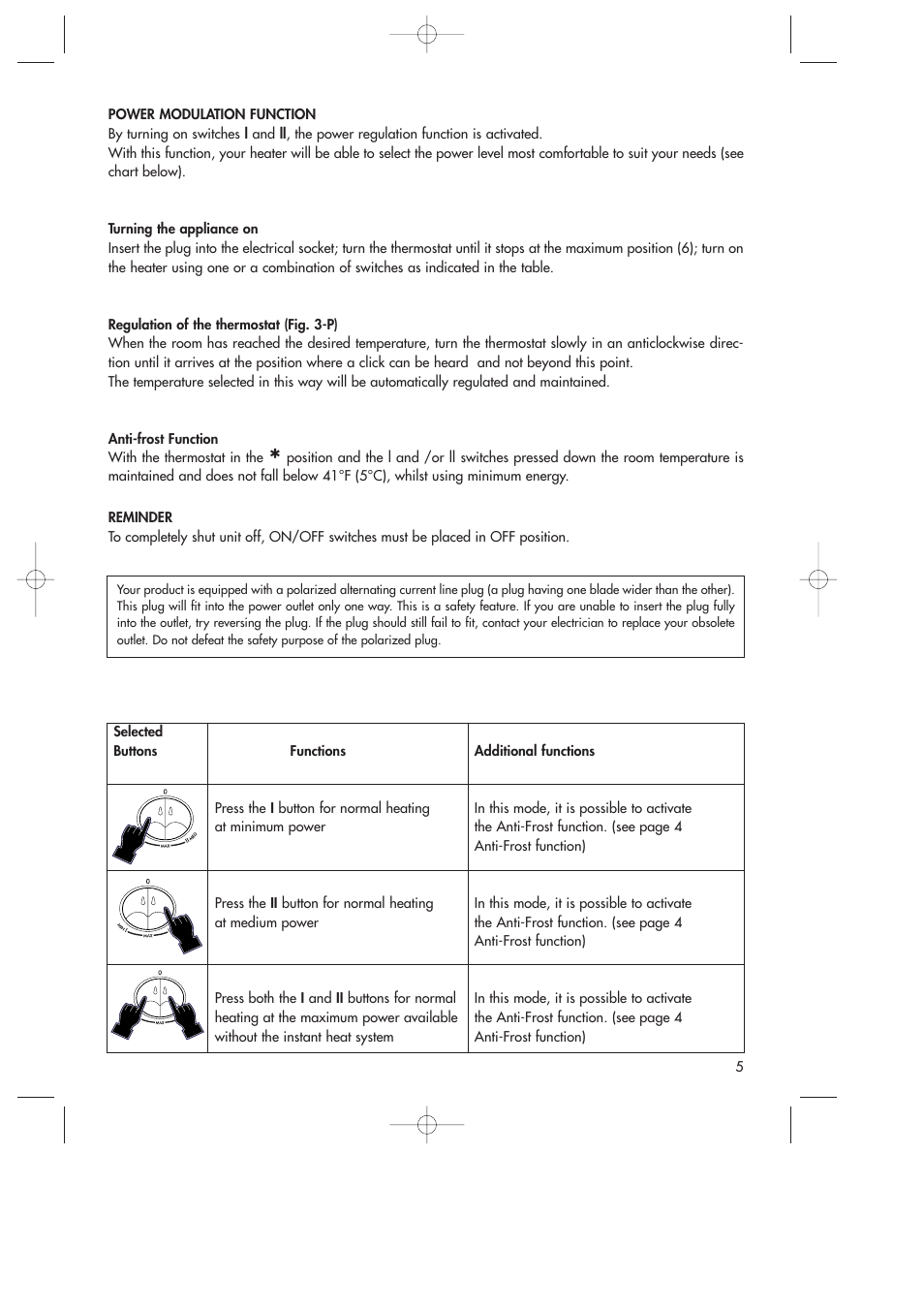 DeLonghi DR18TG User Manual | Page 5 / 24