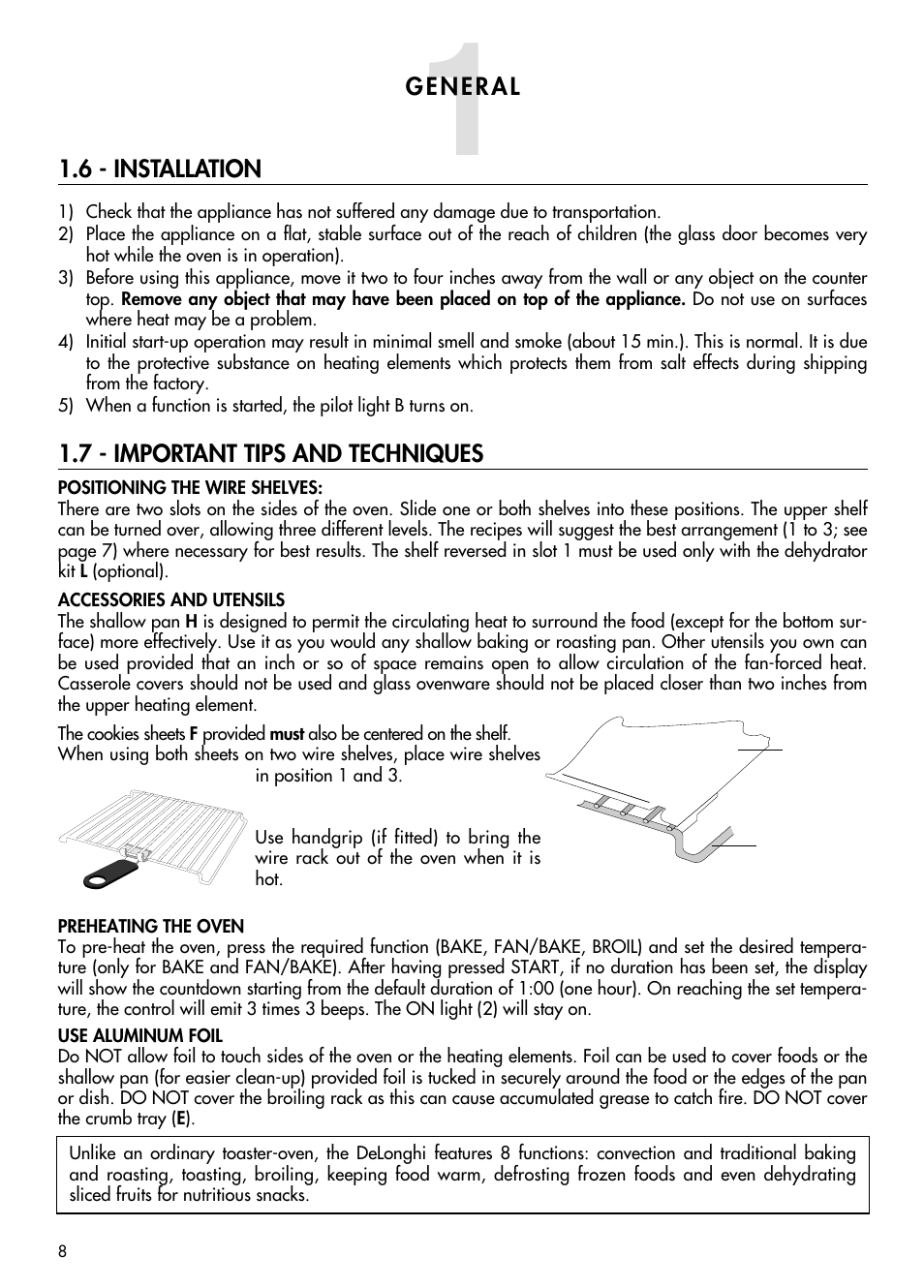 DeLonghi AD699 User Manual | Page 8 / 22