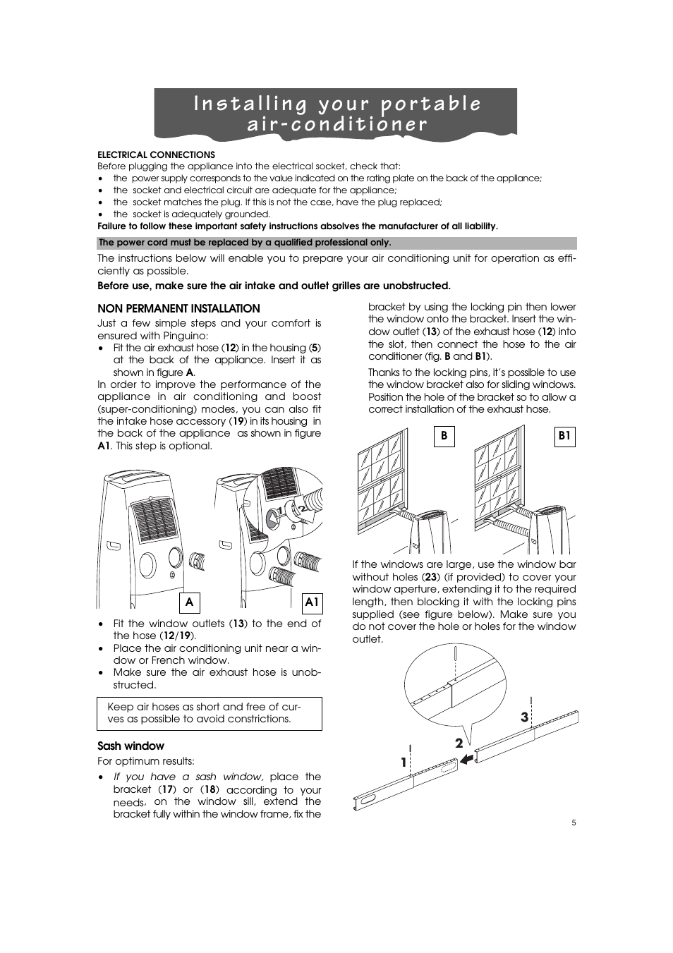 DeLonghi PINGUINO PAC T110P User Manual | Page 5 / 19