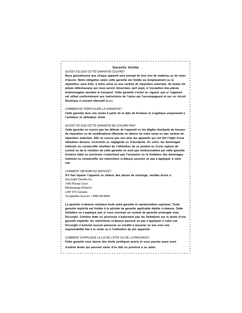 DeLonghi DC54TC Series User Manual | Page 47 / 50