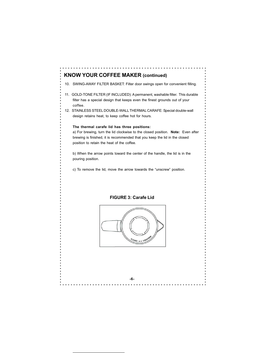 Know your coffee maker | DeLonghi DC54TC Series User Manual | Page 6 / 50