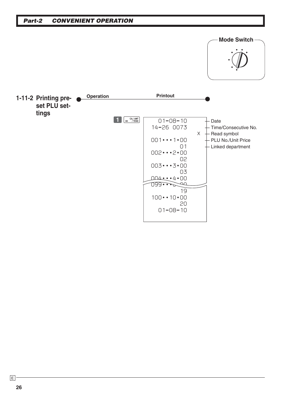 11-2 printing pre- set plu set- tings | Casio PCR-272 Manual User Manual | Page 26 / 46