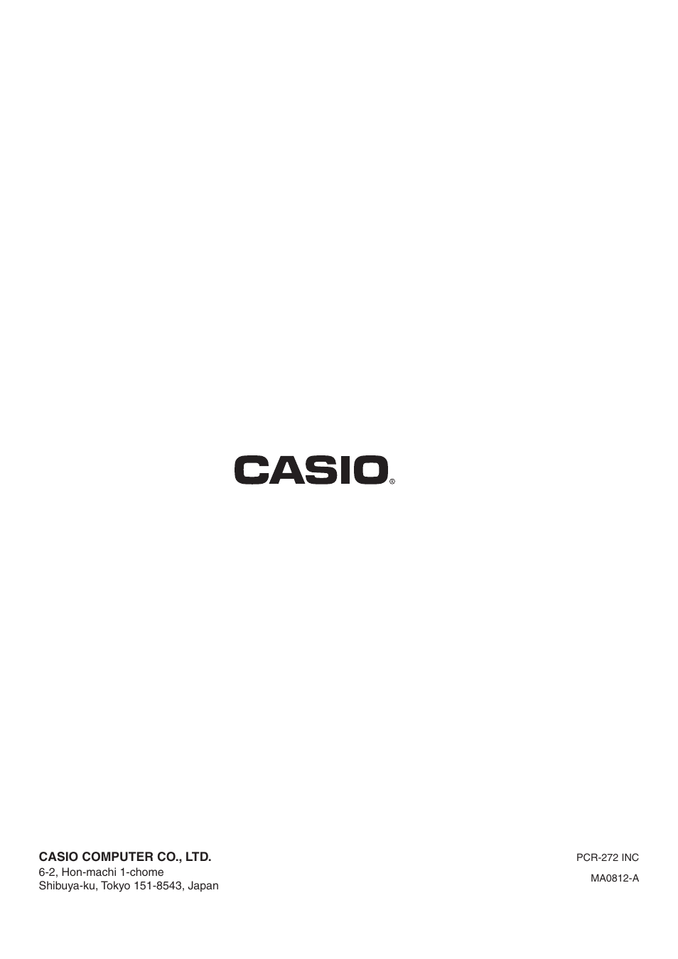 Casio PCR-272 Manual User Manual | Page 46 / 46