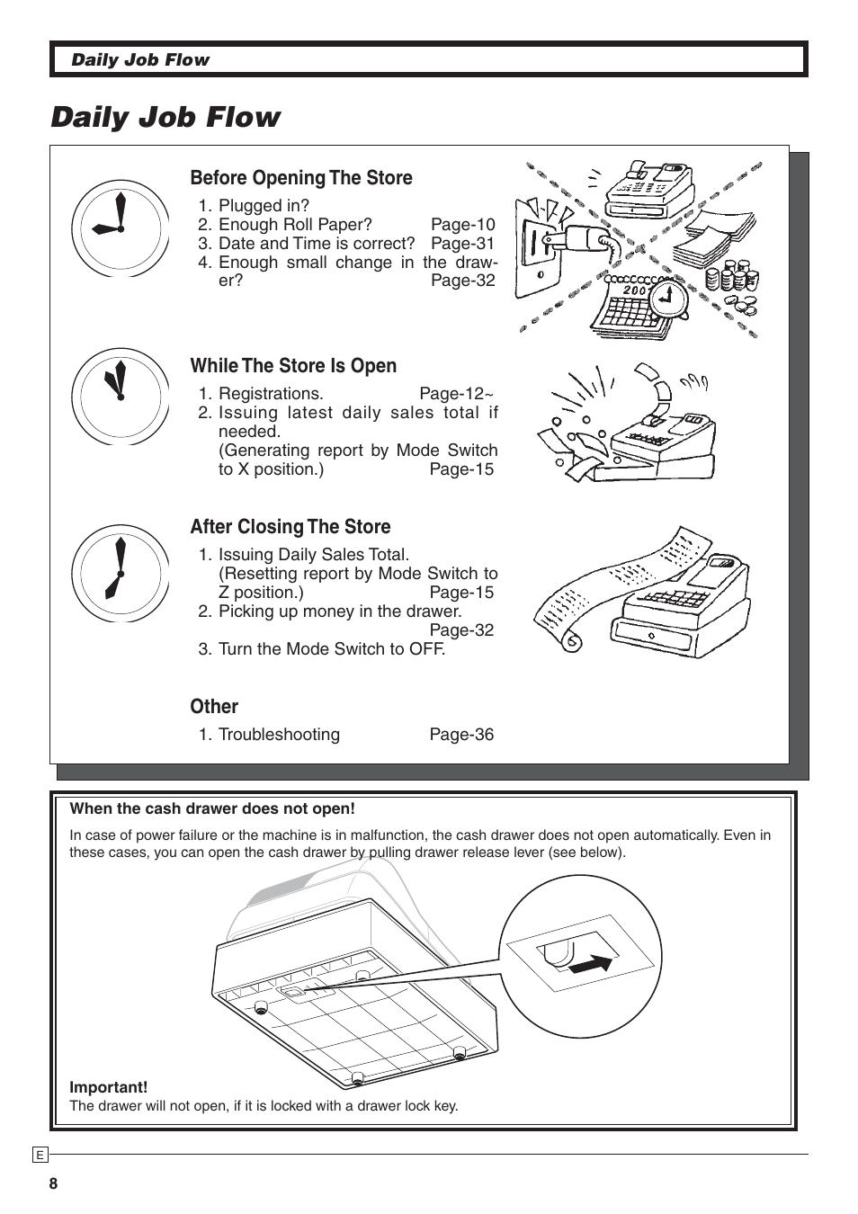 Daily job flow | Casio PCR-272 Manual User Manual | Page 8 / 46