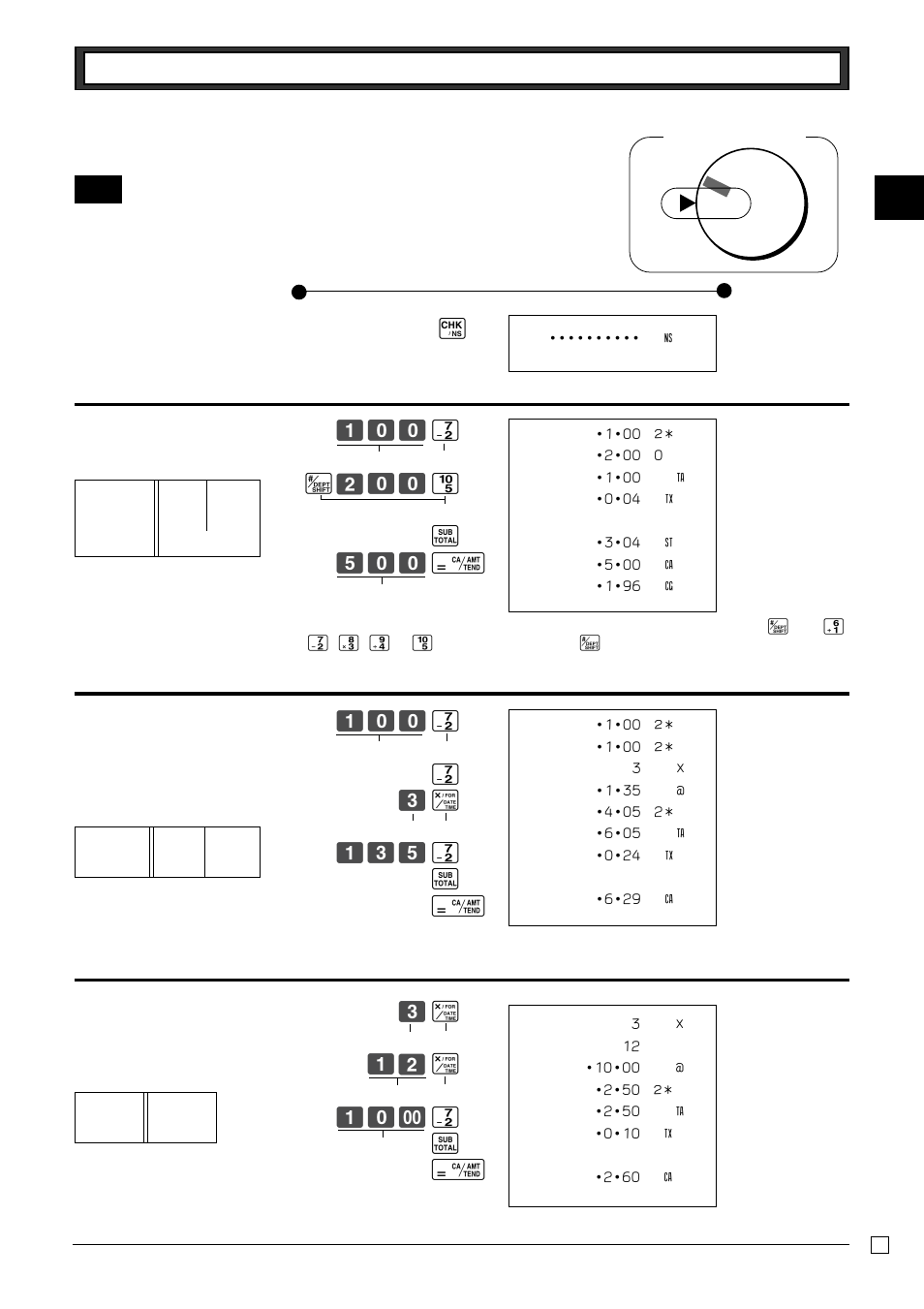 Basic operation after basic programming, 1 open the drawer without a sale | Casio PCR-262 User Manual | Page 17 / 44