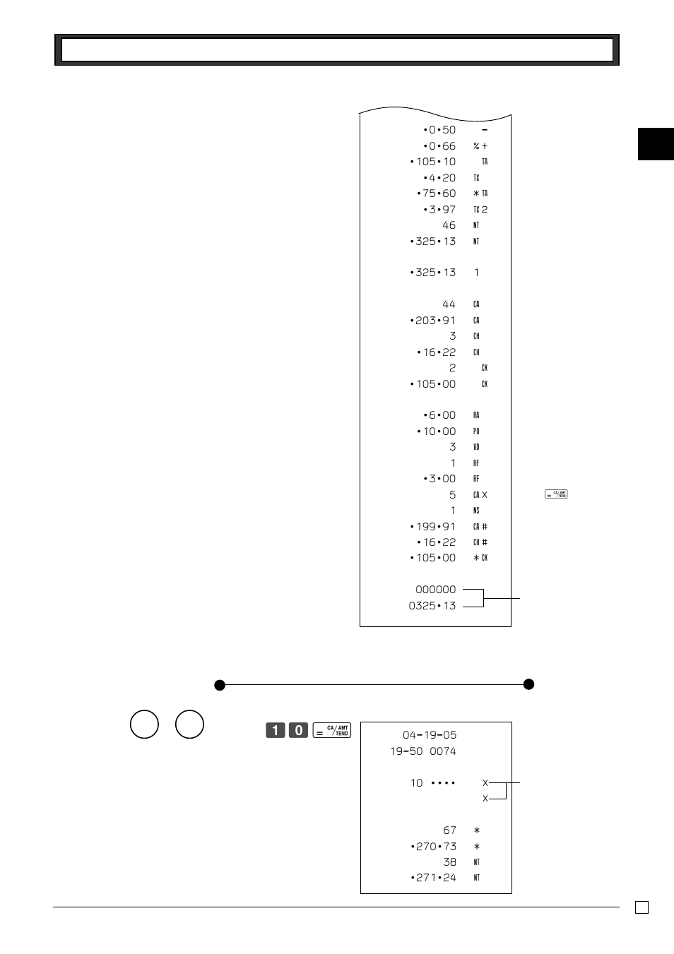 2-2 periodic read/reset report, Z? p, Part-1 | Part-1 quick start operation, Printout operation | Casio PCR-262 User Manual | Page 21 / 44