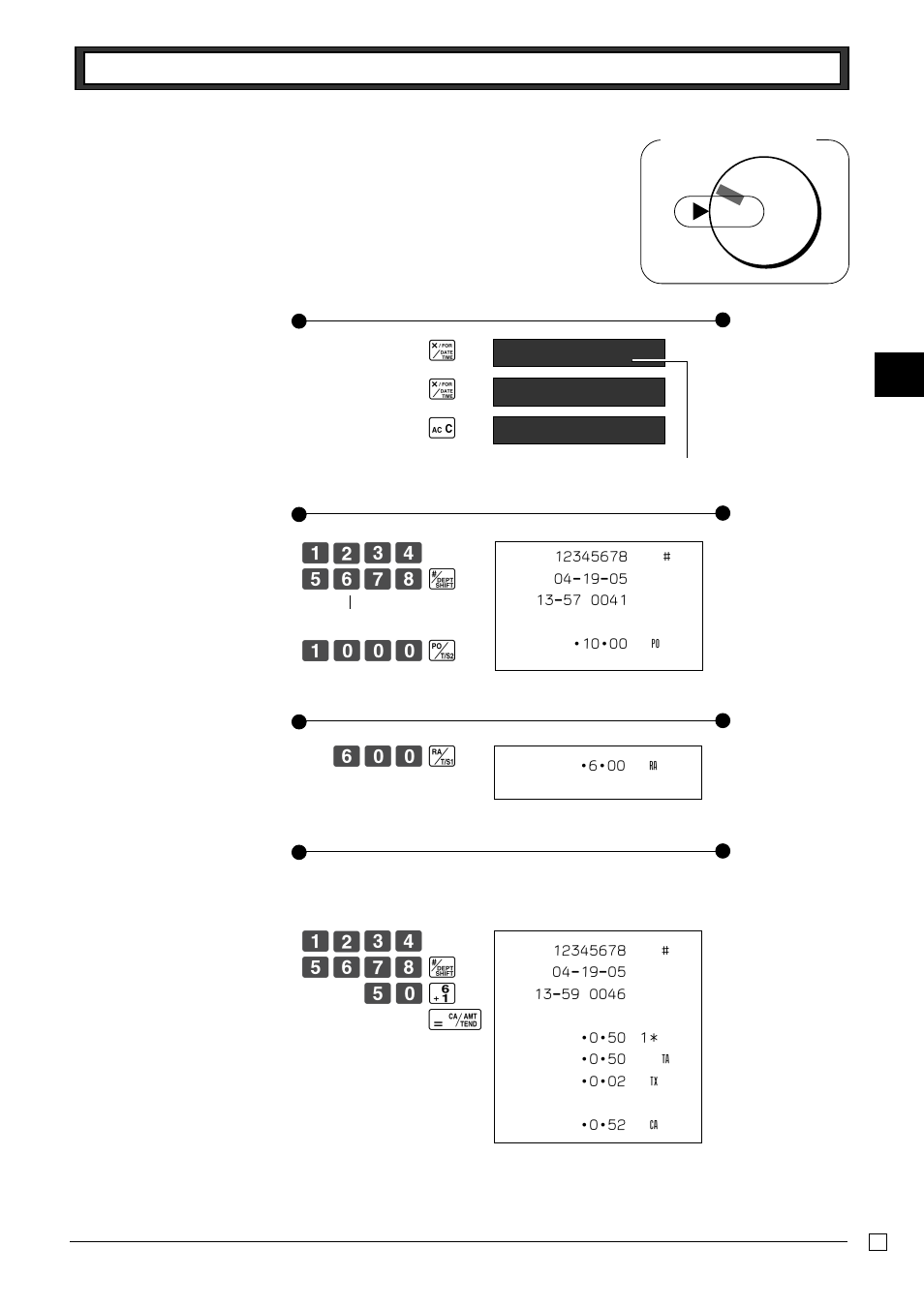 11 other registrations, 11-1 reading the time and date, 11-3 cash received on account | Casio PCR-262 User Manual | Page 35 / 44