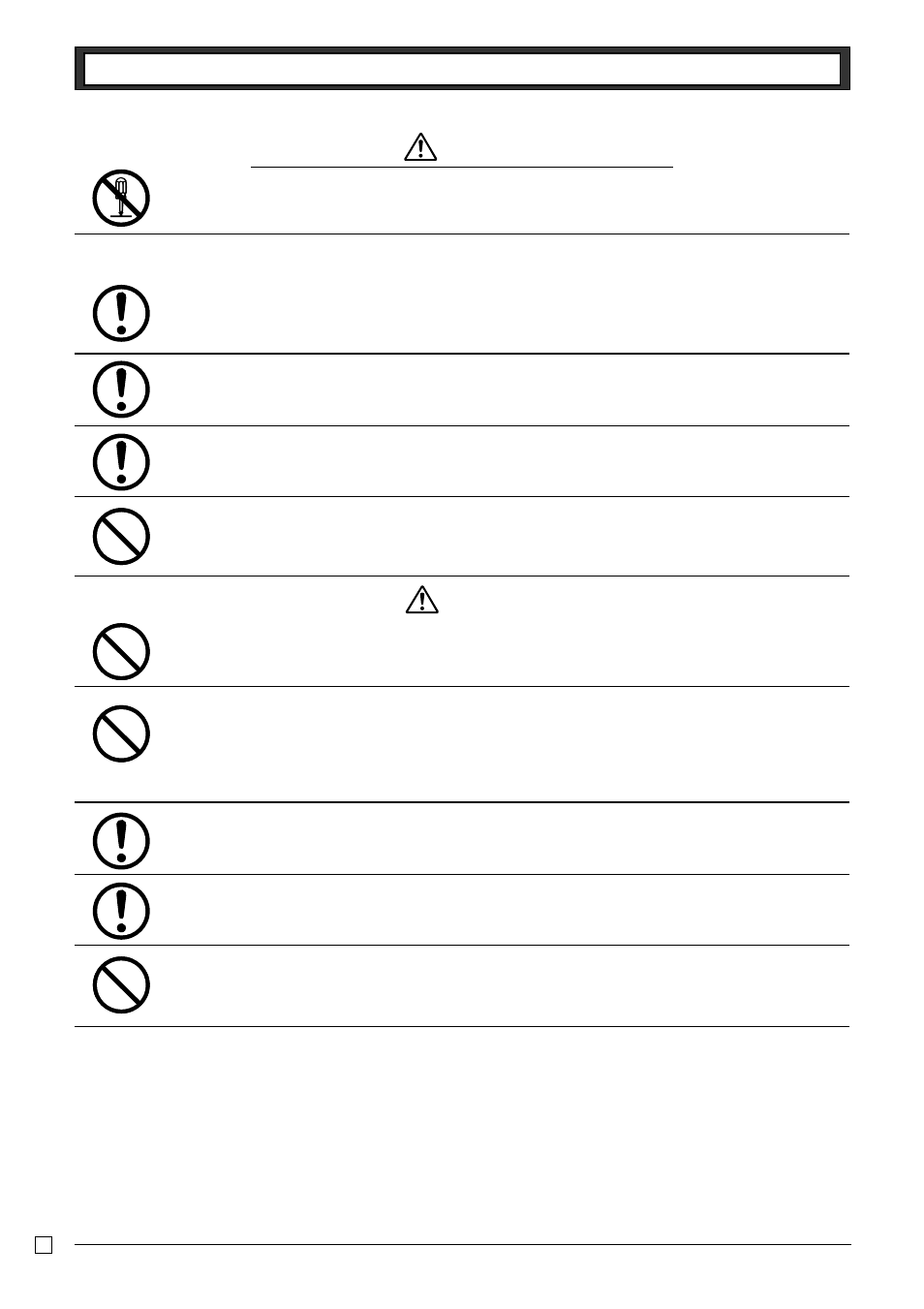Warning, Caution | Casio PCR-262 User Manual | Page 4 / 44