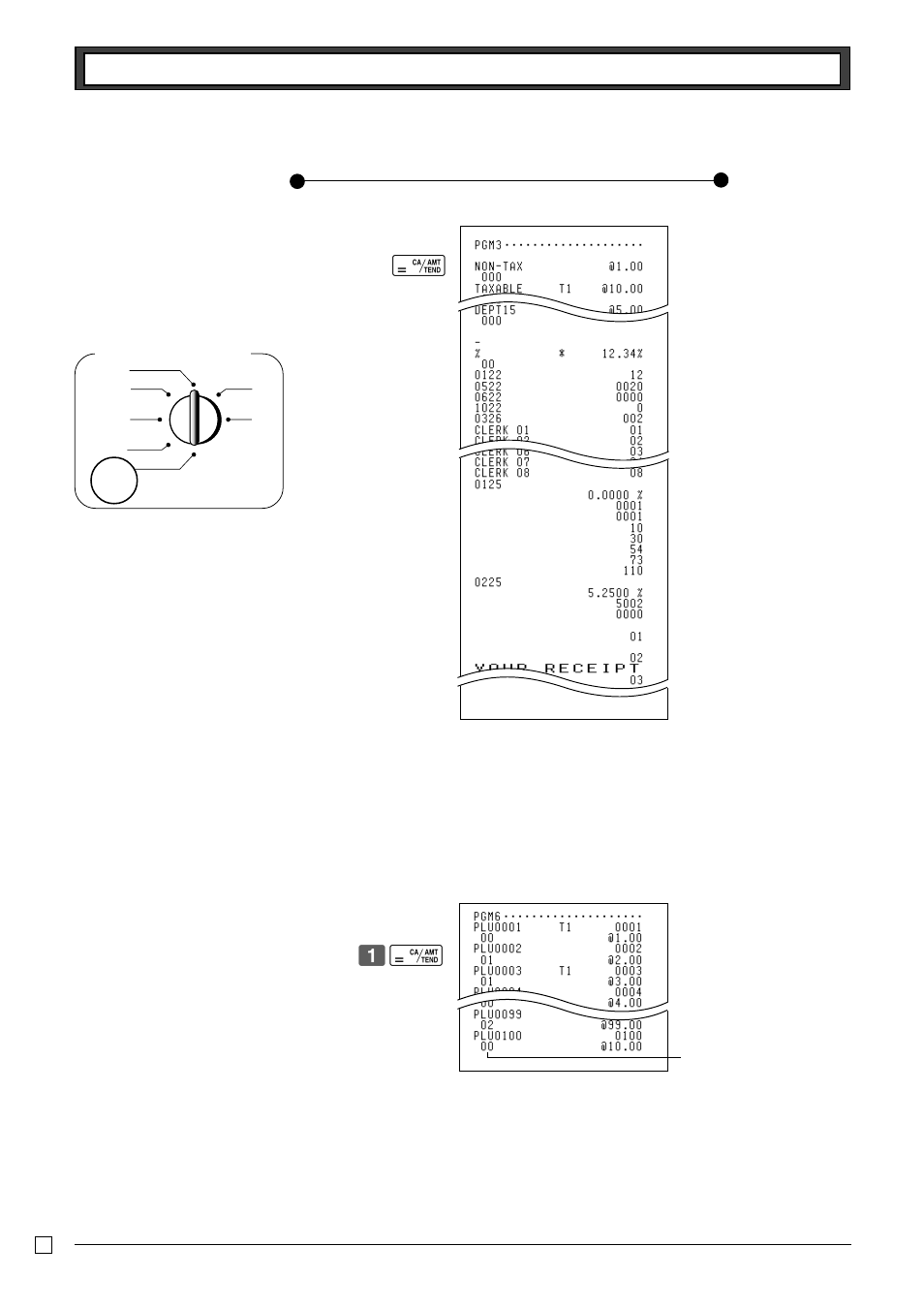 11 printing to read all preset data, 11-1 printing preset data except plu settings, Pgm 1-11-2 printing preset plu settings | Part-2 convenient operation, Printout operation | Casio PCR-T265 User Manual | Page 28 / 40