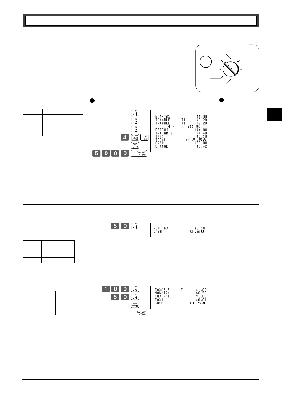 Various operations, 1 registration using preset price for departments, 2 single-item sales | Casio PCR-T265 User Manual | Page 29 / 40