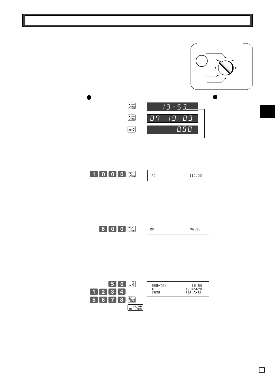 12 other registrations, 12-1 reading the time and date, 12-3 cash received on account | Casio PCR-T265 User Manual | Page 33 / 40