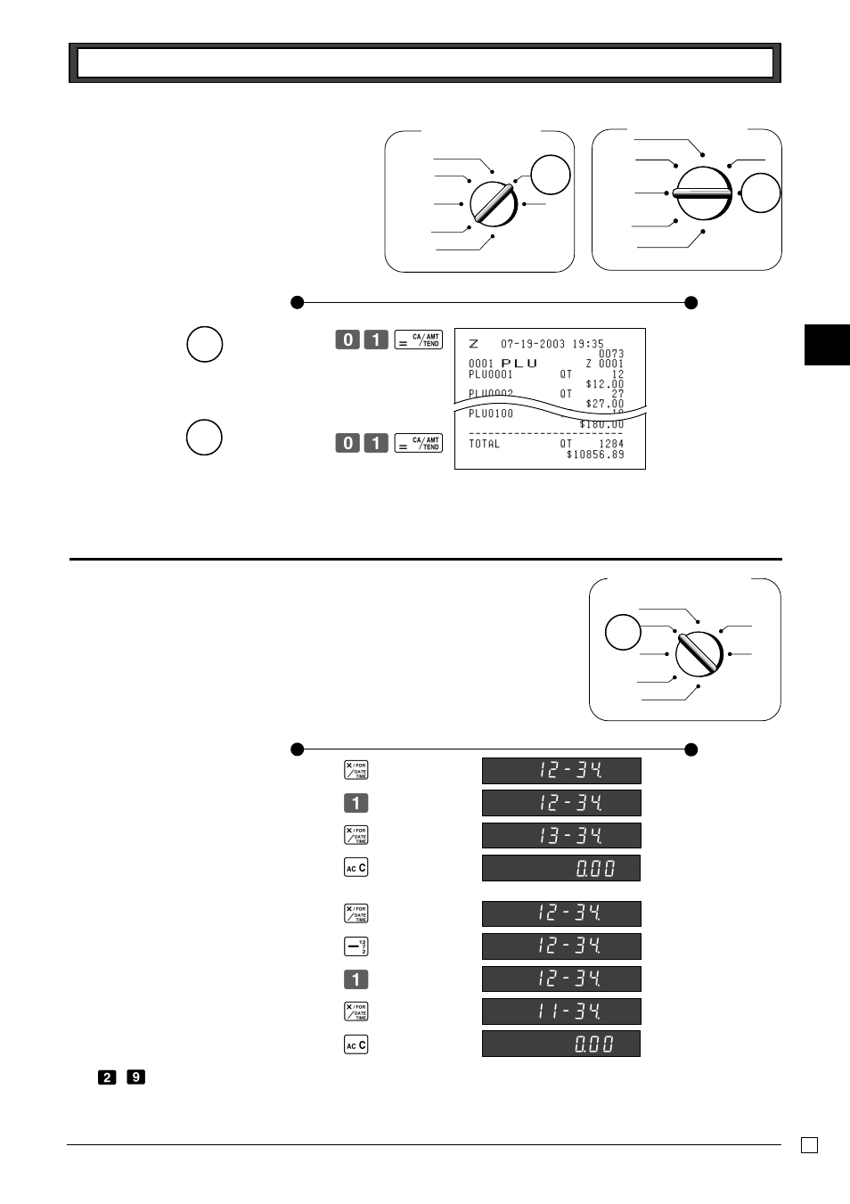 13 plu report, 14 about the day- light saving time, Z p ?z p | Casio PCR-T265 User Manual | Page 35 / 40