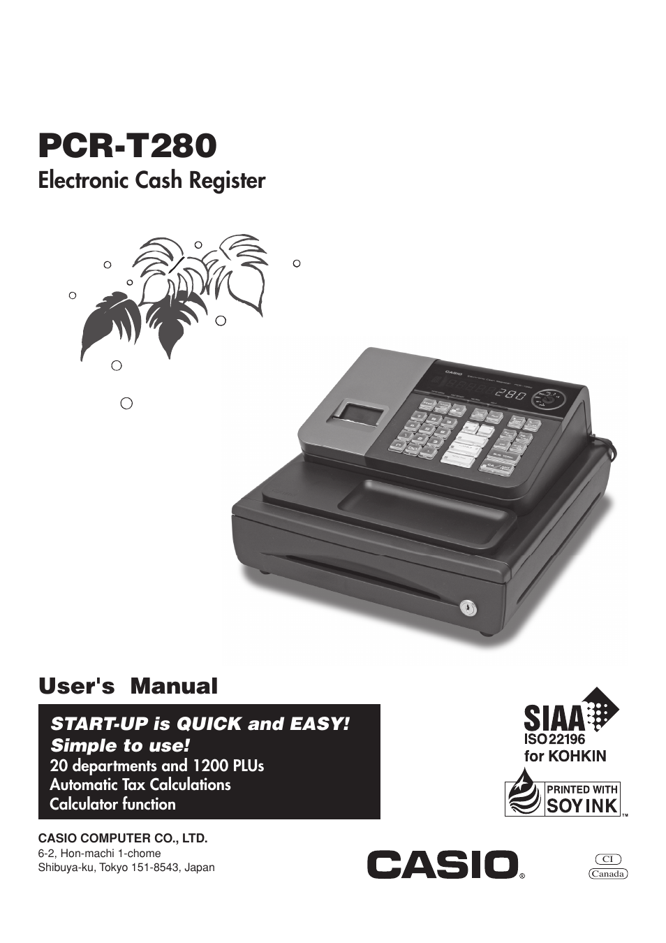 Casio PCR-T280 User Manual | 46 pages