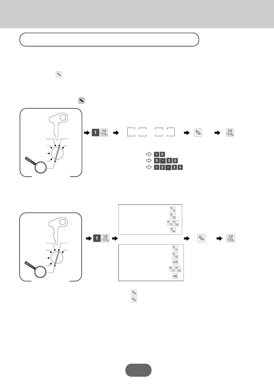 Preparing and using discounts, Basic operations and setups, Programming discounts | Casio PCR-360 User Manual | Page 40 / 88