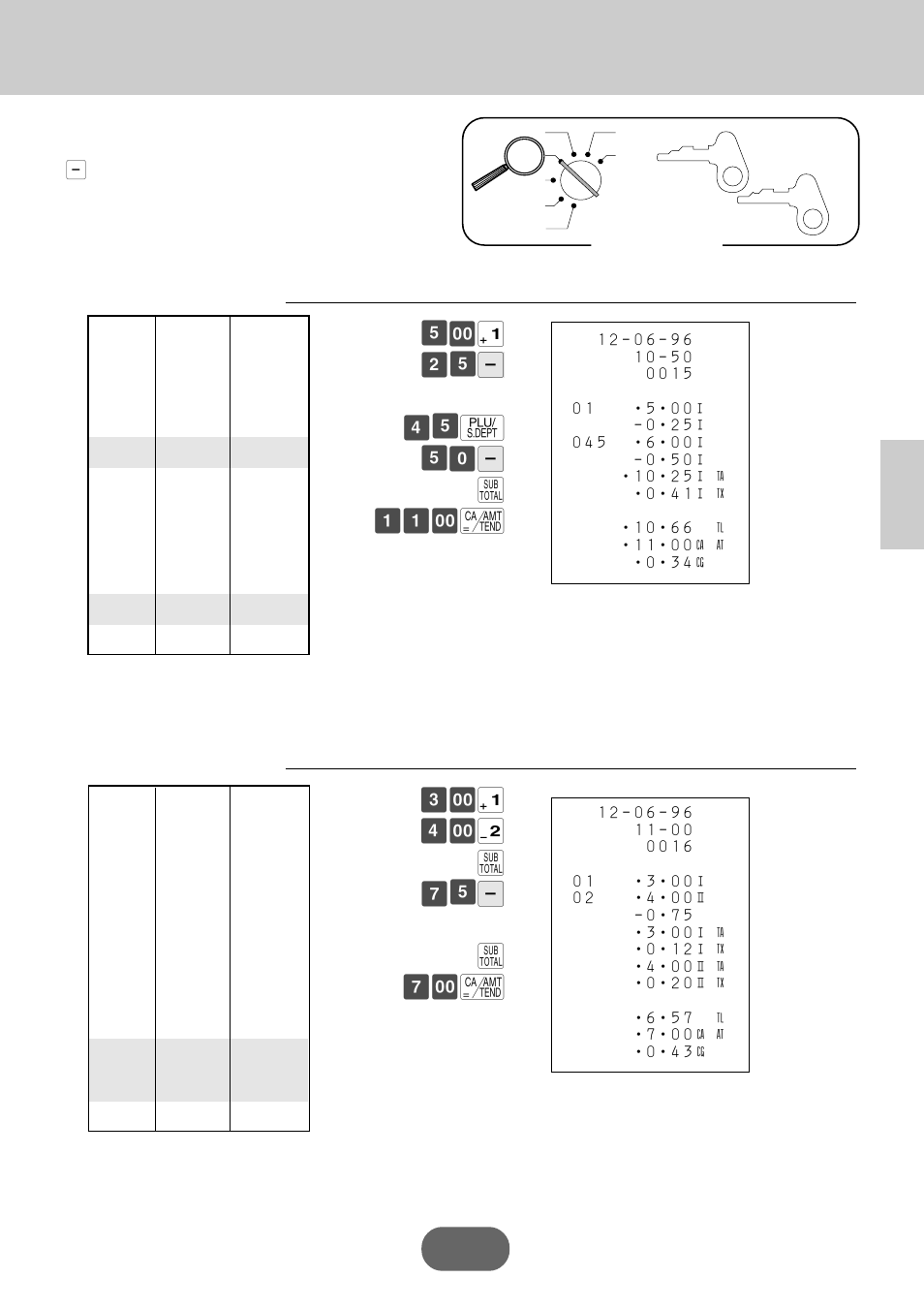 Q ∞º - s ¡¡– c, S ¶∞ - s ¶– c, Basic operations and setups registering reductions | Casio PCR-360 User Manual | Page 43 / 88