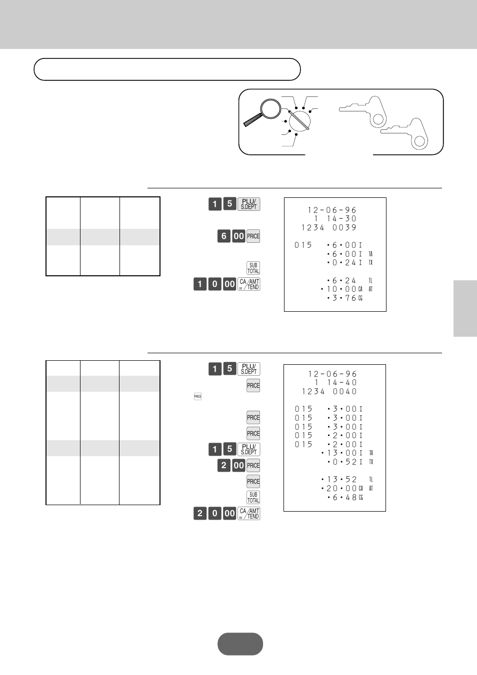 Registering sub-departments, Q §– © s ¡º– c, Q © © © ¡∞ q ™– © © s ™º– c | Convenient operations and setups | Casio PCR-360 User Manual | Page 61 / 88