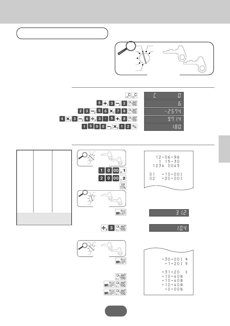 Calculator functions, º– ! ™º– " s, Mc mc mc | Convenient operations and setups, ºº (), Mode switch | Casio PCR-360 User Manual | Page 69 / 88