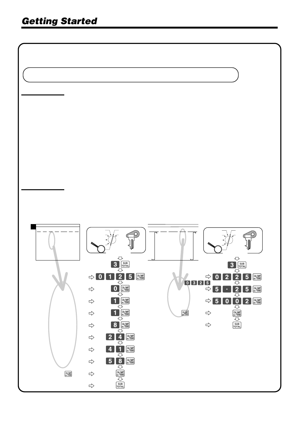 Programming automatic tax calculation, Getting started, Tax table programming | Programming for the u.s. tax tables procedure, Important, Programming procedure | Casio PCR-1000 User Manual | Page 14 / 96