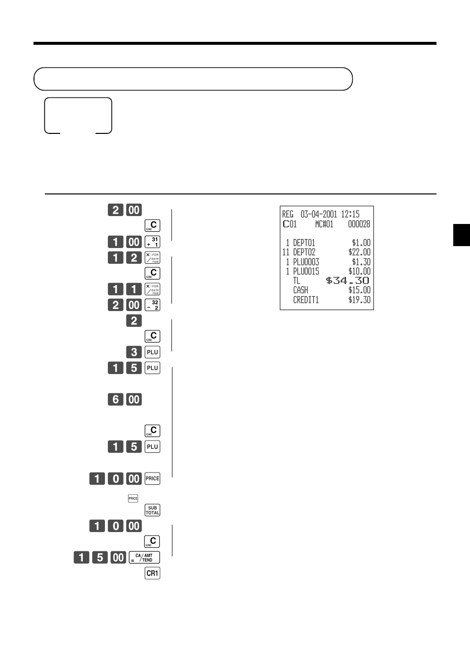 Making corrections in a registration | Casio PCR-1000 User Manual | Page 45 / 96