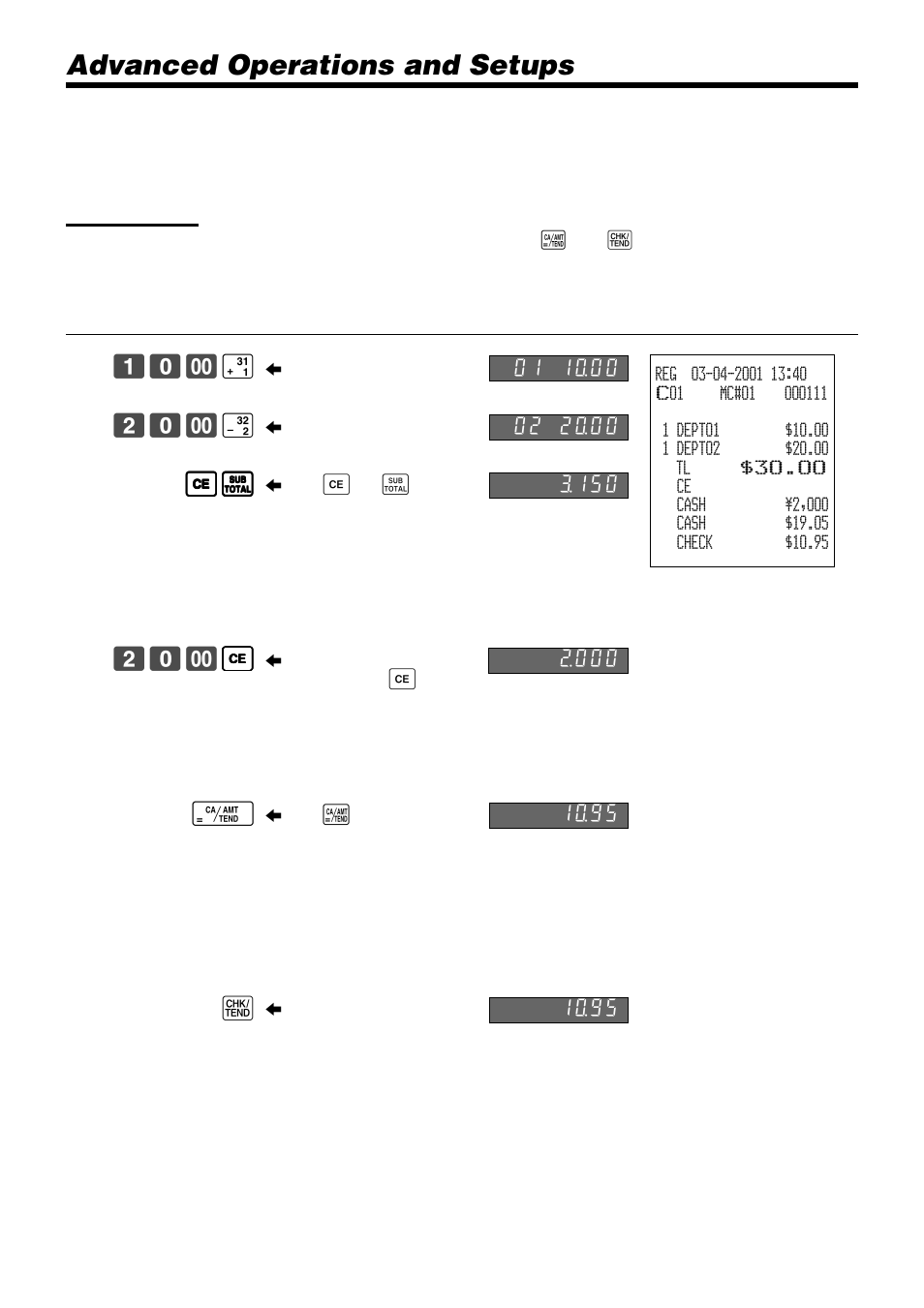 Advanced operations and setups | Casio PCR-1000 User Manual | Page 52 / 96