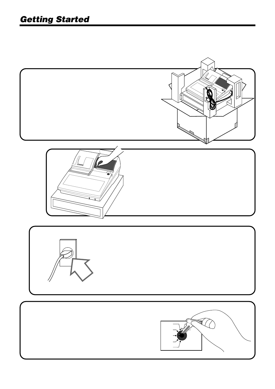 Getting started | Casio PCR-1000 User Manual | Page 8 / 96