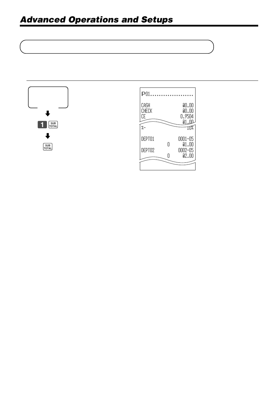 Reading the cash register's program, Advanced operations and setups | Casio PCR-1000 User Manual | Page 82 / 96