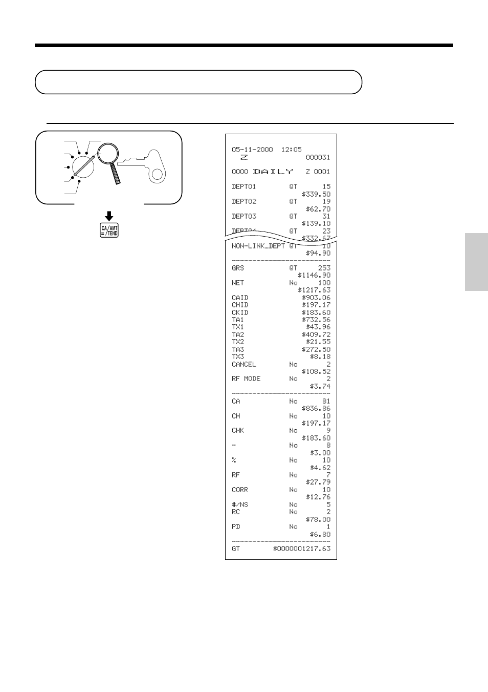 Printing the daily sales reset report, Basic operations and setups, Mode switch | These items can be skipped by programming | Casio PCR-365A User Manual | Page 47 / 98