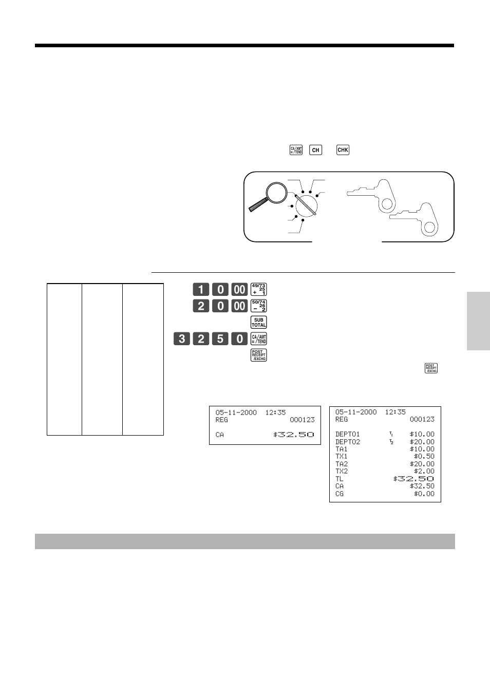 Convenient operations and setups, About post-finalization receipt | Casio PCR-365A User Manual | Page 49 / 98