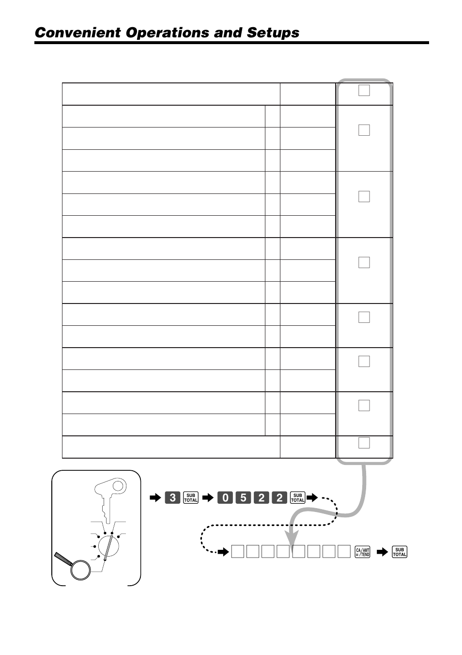 Convenient operations and setups, A6 s, Programming general printing control | Casio PCR-365A User Manual | Page 50 / 98