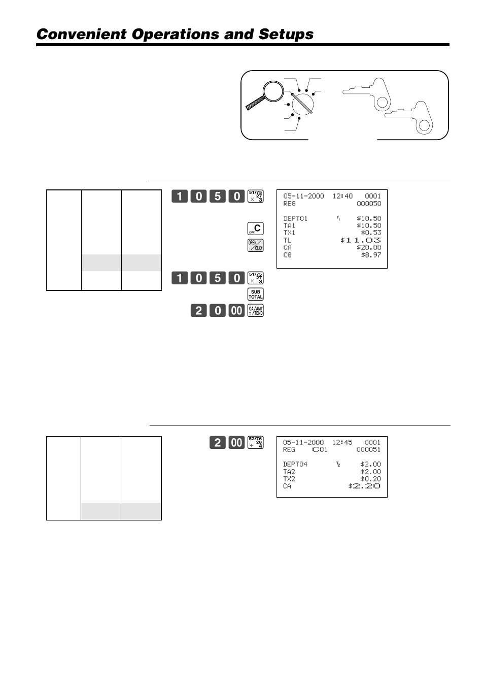 Convenient operations and setups, Registering example | Casio PCR-365A User Manual | Page 66 / 98