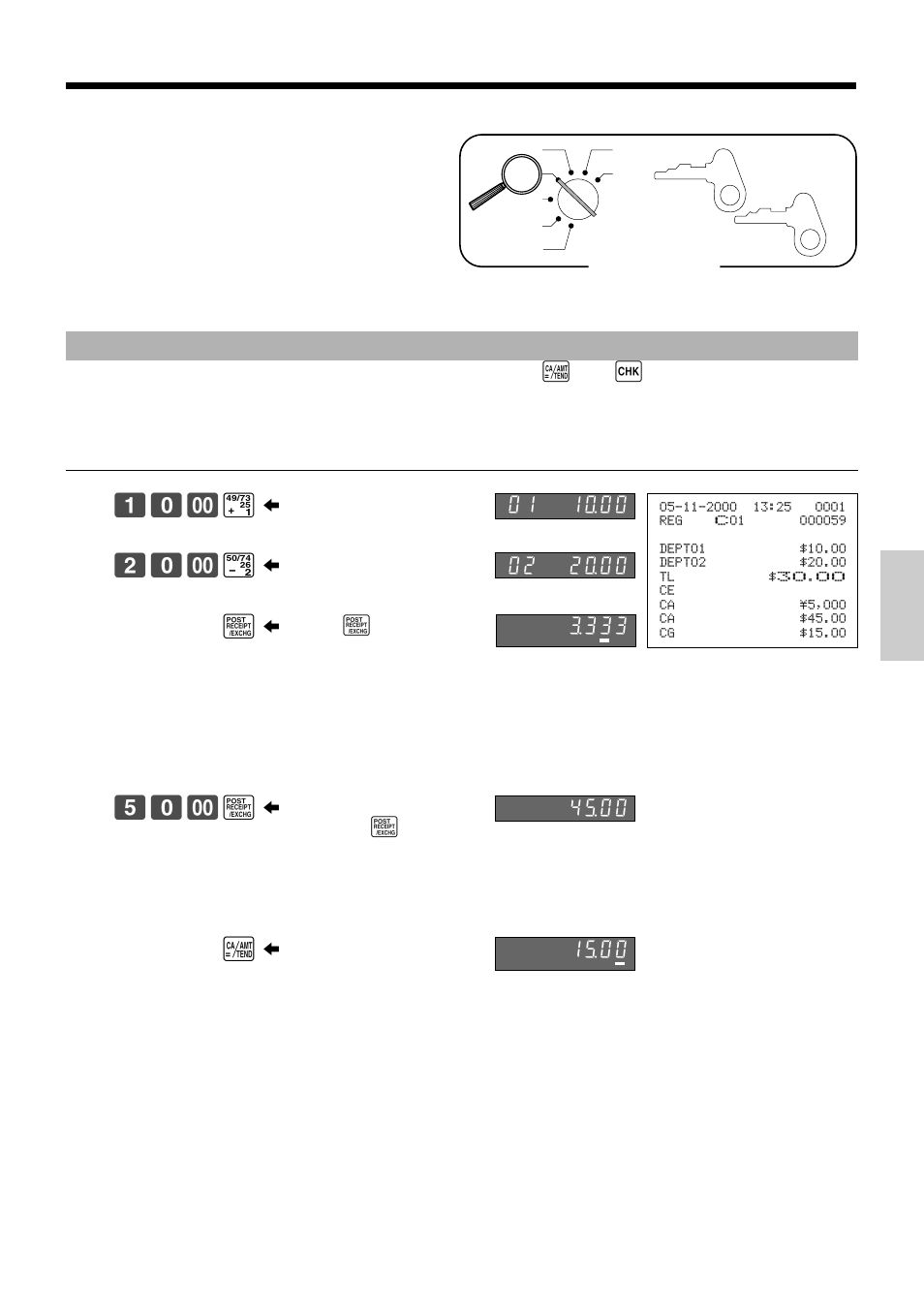 ! 20- " ; 50- ; a | Casio PCR-365A User Manual | Page 73 / 98