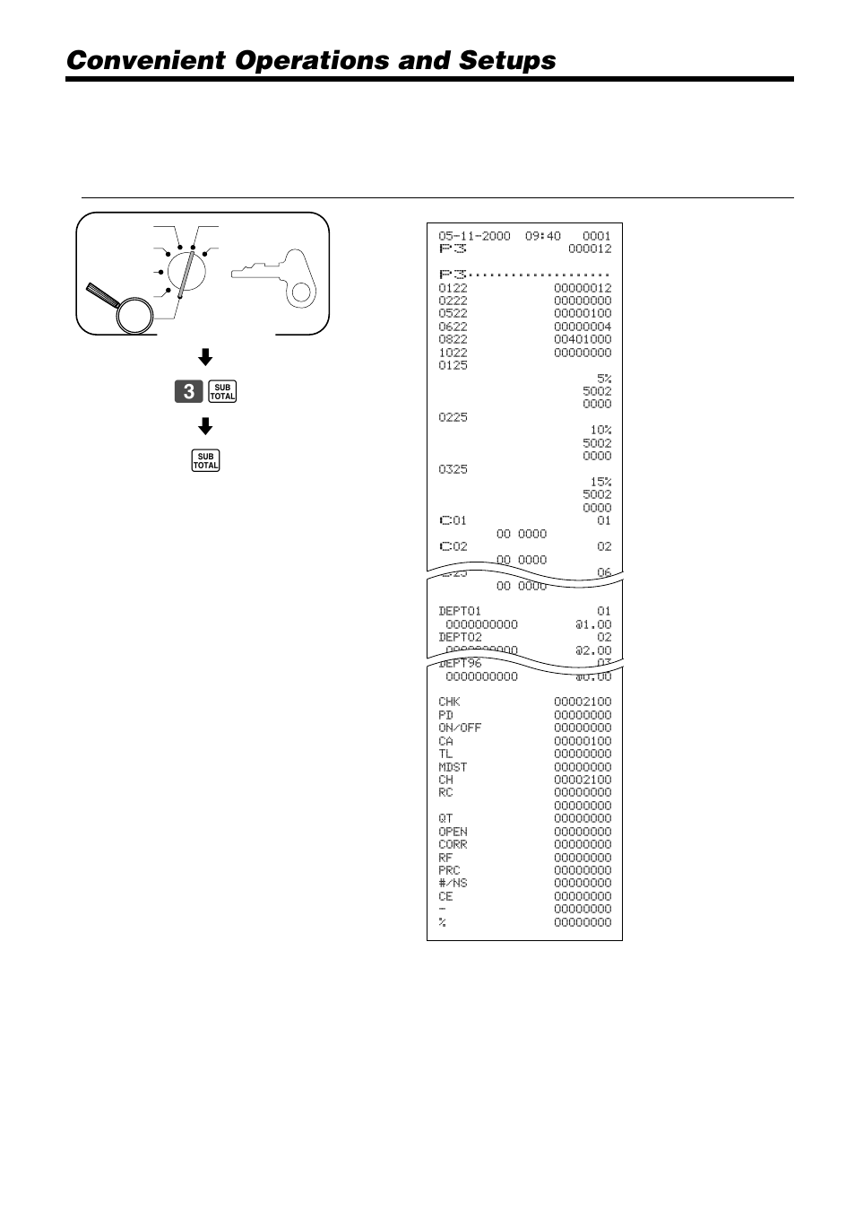 Convenient operations and setups, Mode switch | Casio PCR-365A User Manual | Page 86 / 98