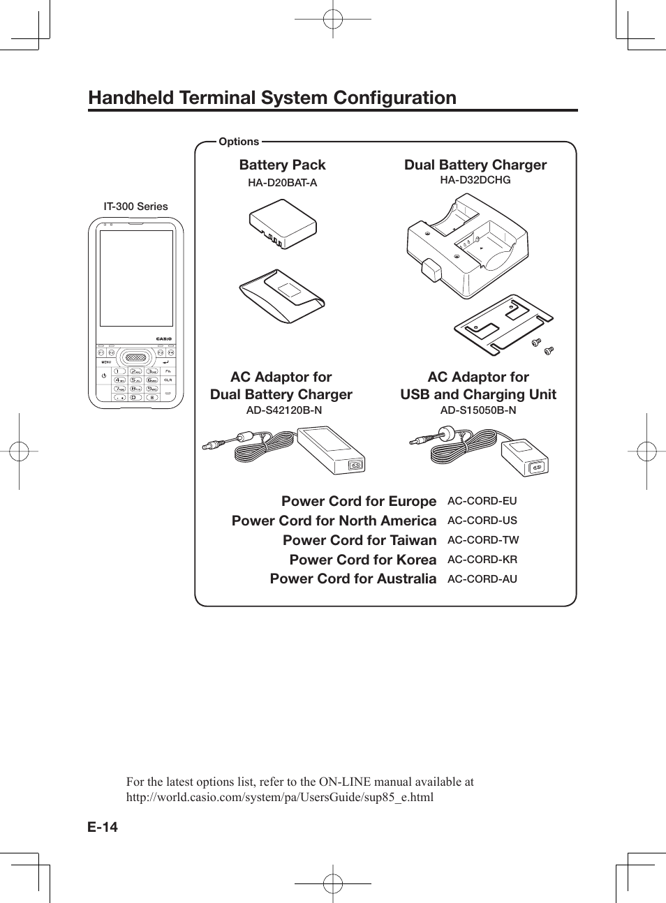 Handheld terminal system confi guration | Casio IT-300 User Manual | Page 16 / 52