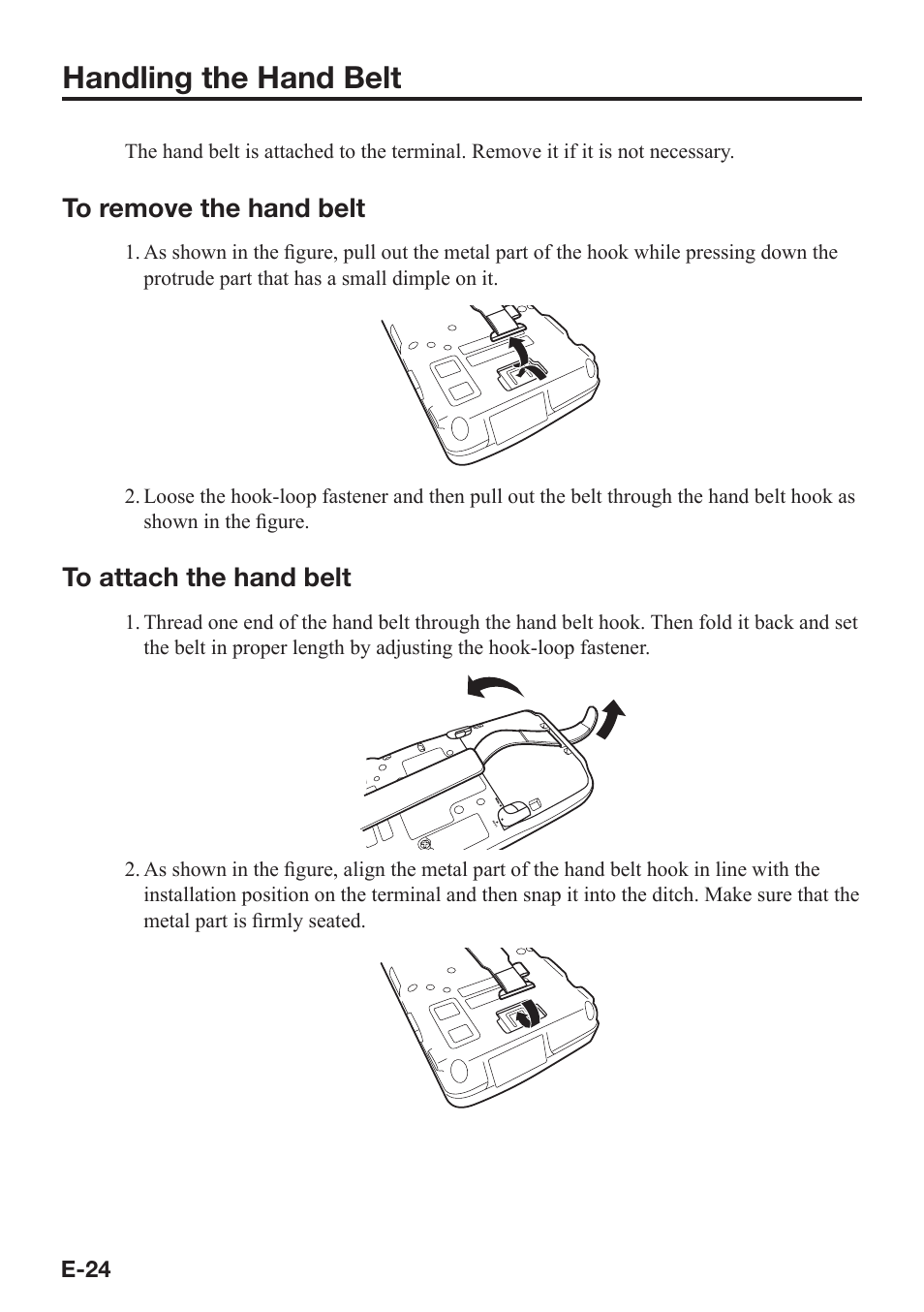 Handling the hand belt | Casio IT-800 User Manual | Page 25 / 73