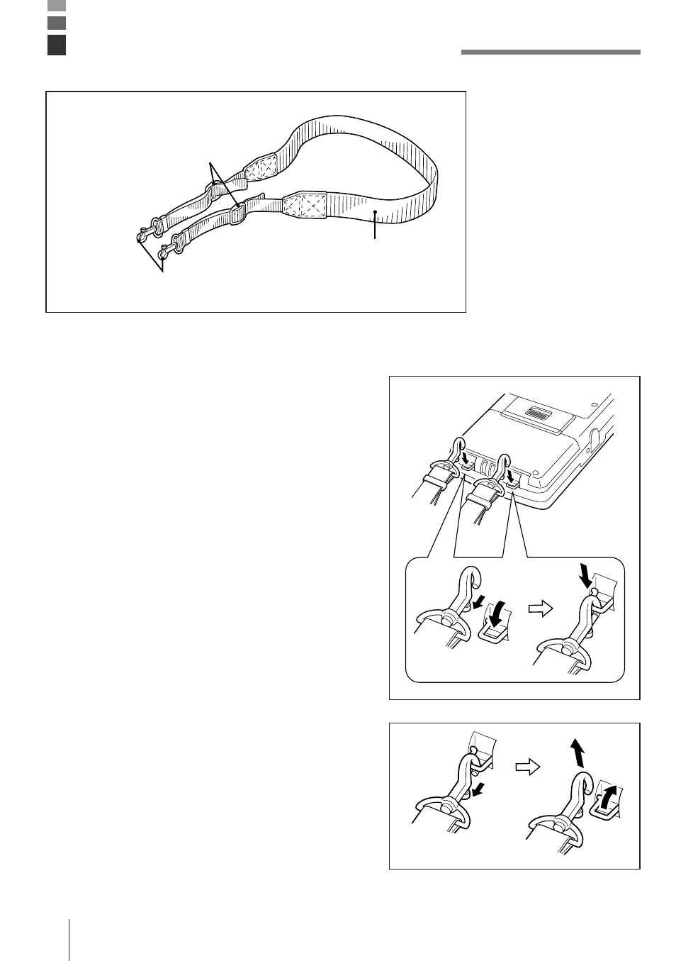 Attaching the neck strap, To attach the neck strap, To detach the neck strap | Casio IT-2000D33E User Manual | Page 27 / 56