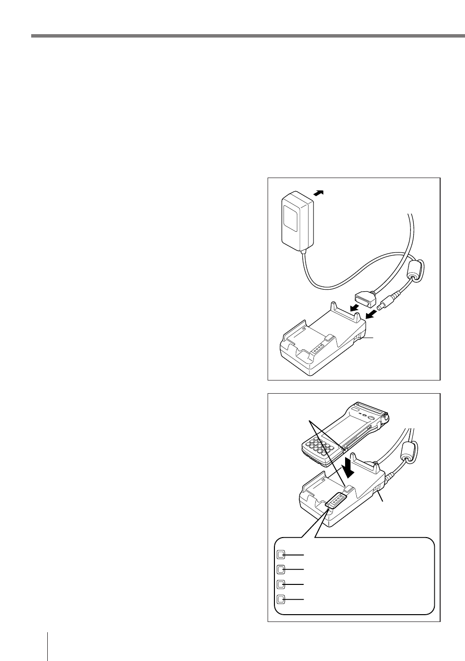 To connect to a power source, Connecting the optical communication unit | Casio IT-2000D33E User Manual | Page 39 / 56