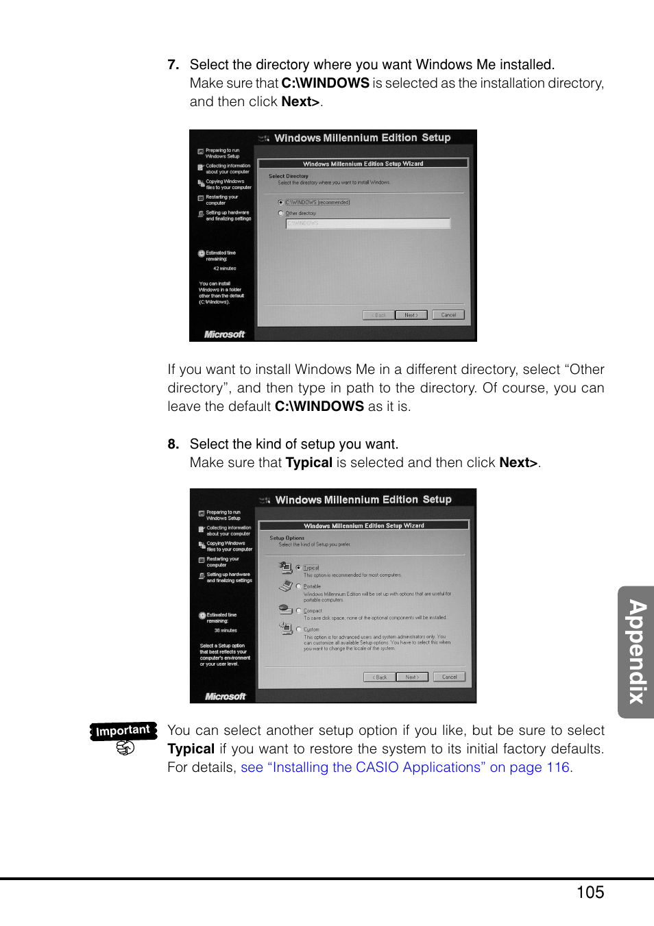 Appendix | Casio MPC-205E User Manual | Page 107 / 145