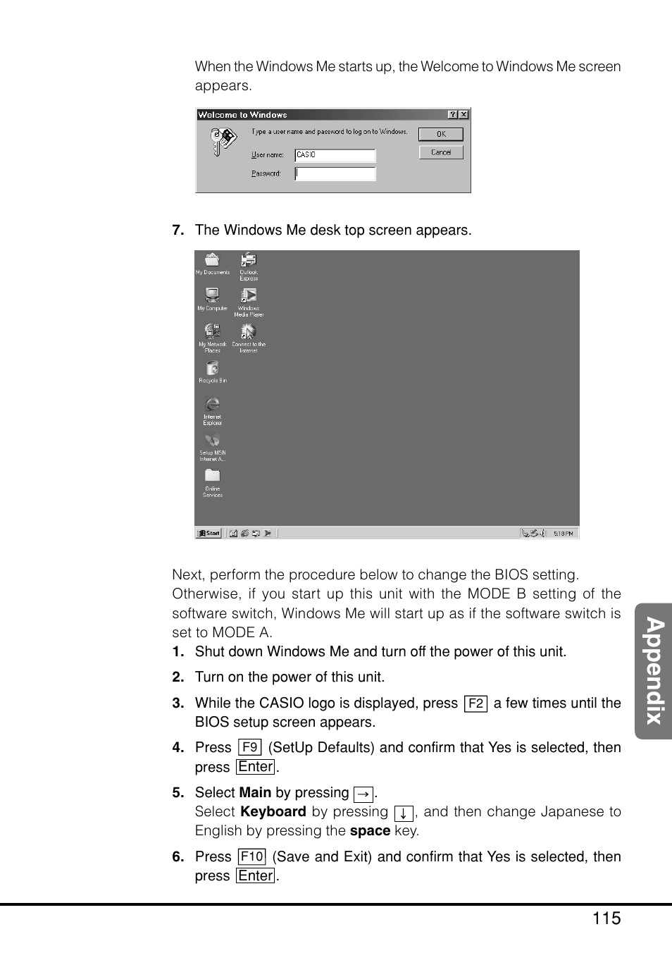 Appendix | Casio MPC-205E User Manual | Page 117 / 145