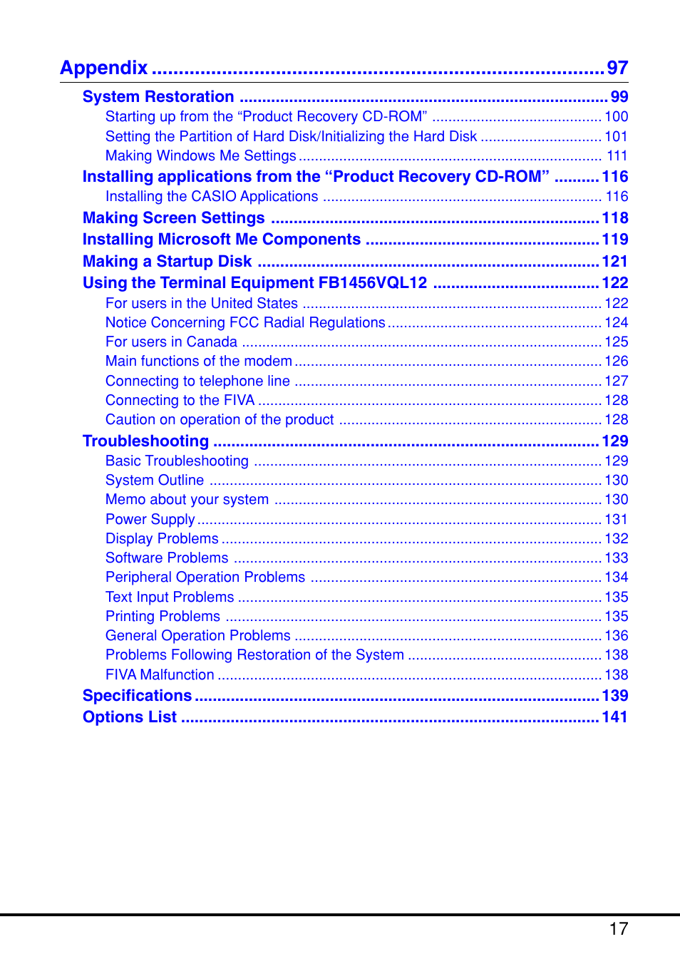 Appendix | Casio MPC-205E User Manual | Page 19 / 145