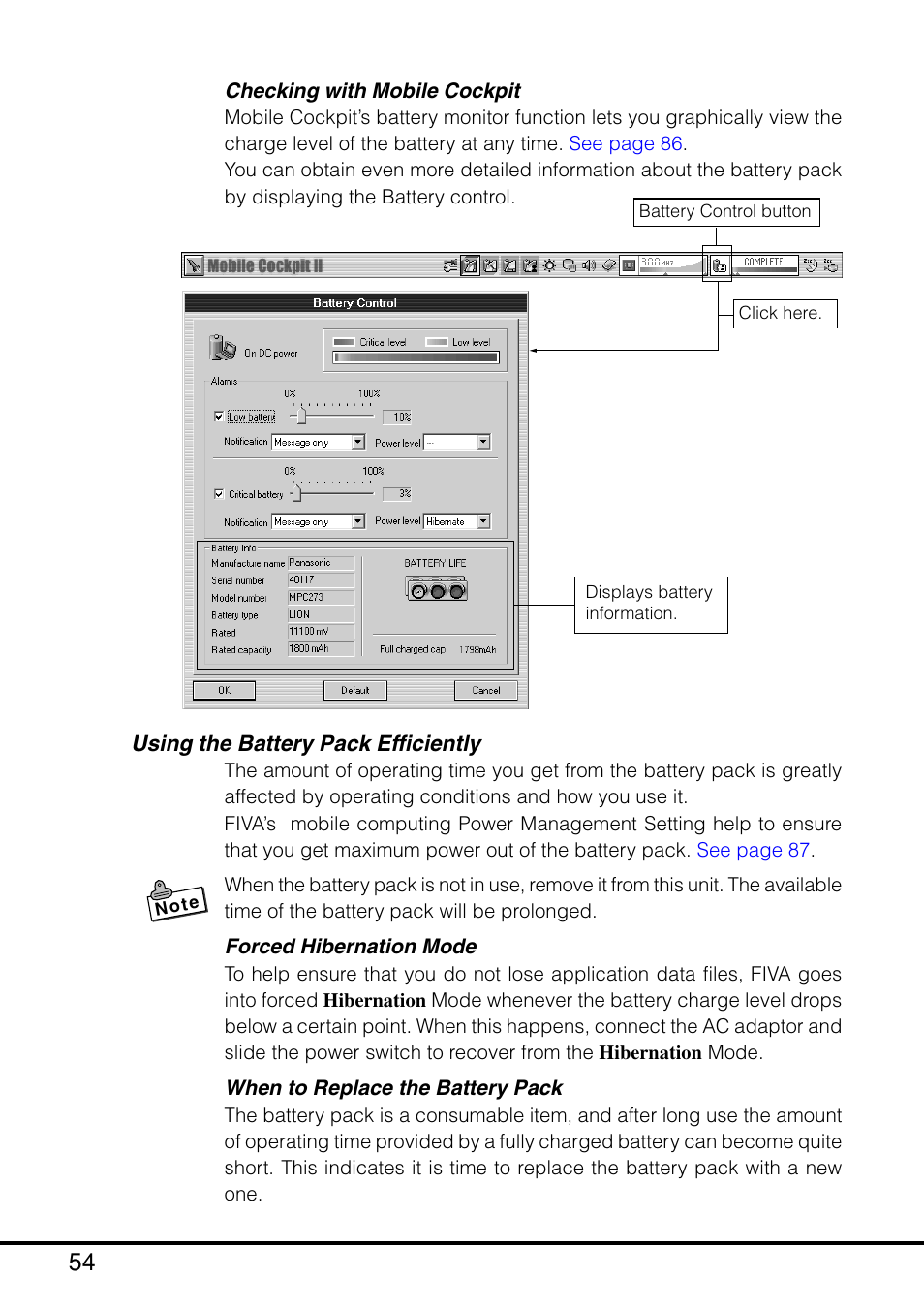 Using the battery pack efficiently | Casio MPC-205E User Manual | Page 56 / 145