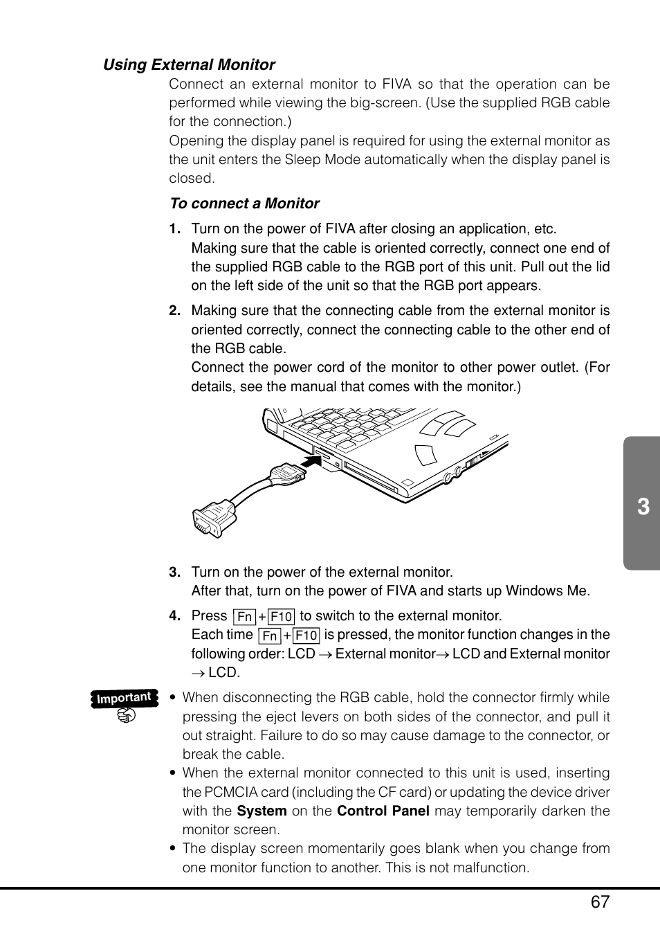 Using external monitor | Casio MPC-205E User Manual | Page 69 / 145