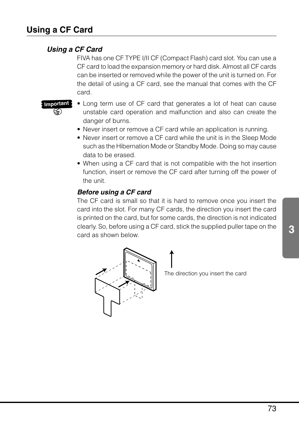 Using a cf card | Casio MPC-205E User Manual | Page 75 / 145