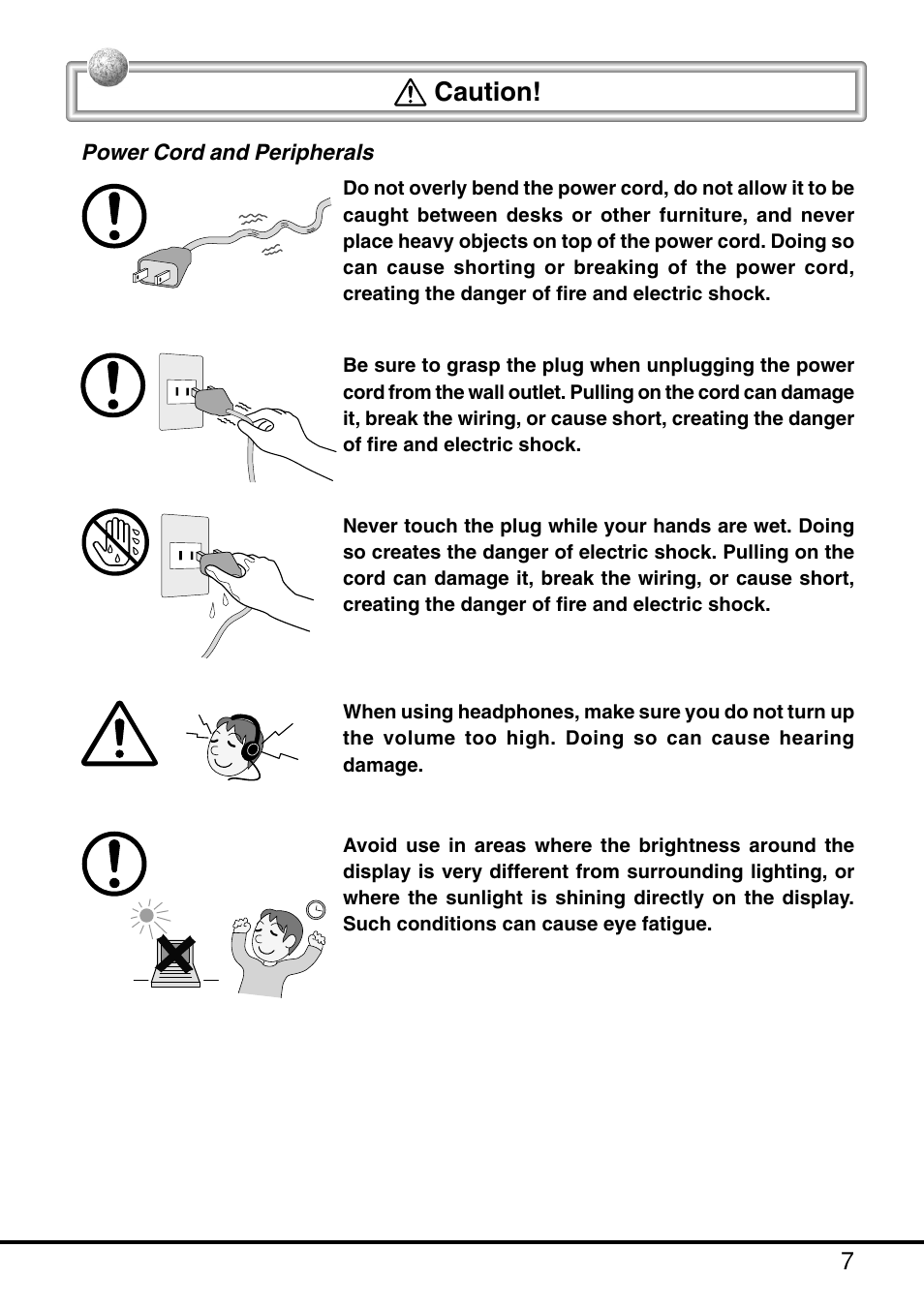 Caution | Casio MPC-205E User Manual | Page 9 / 145