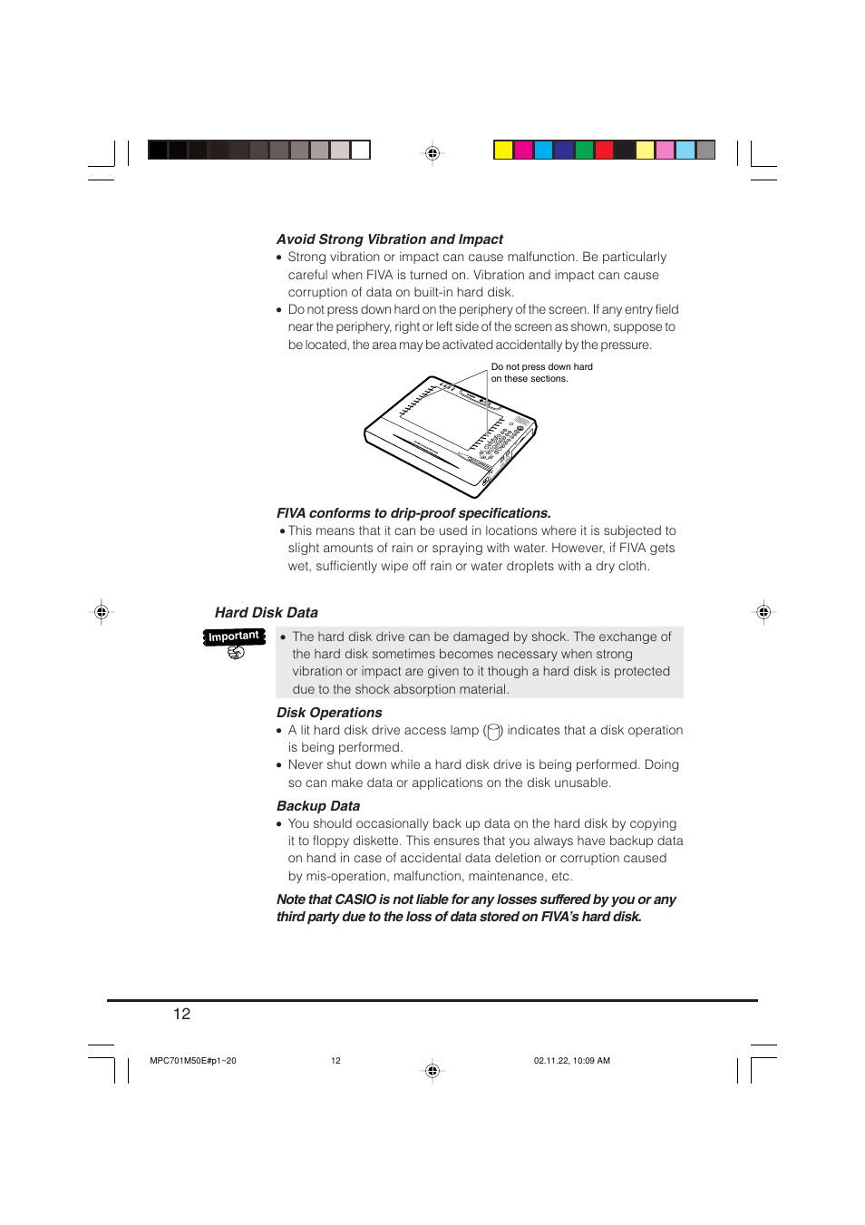 Casio MPC-701 User Manual | Page 14 / 160