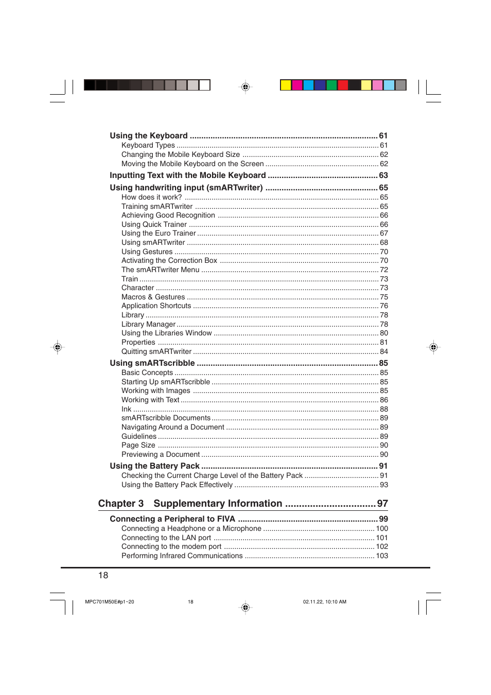 Chapter 3 supplementary information | Casio MPC-701 User Manual | Page 20 / 160