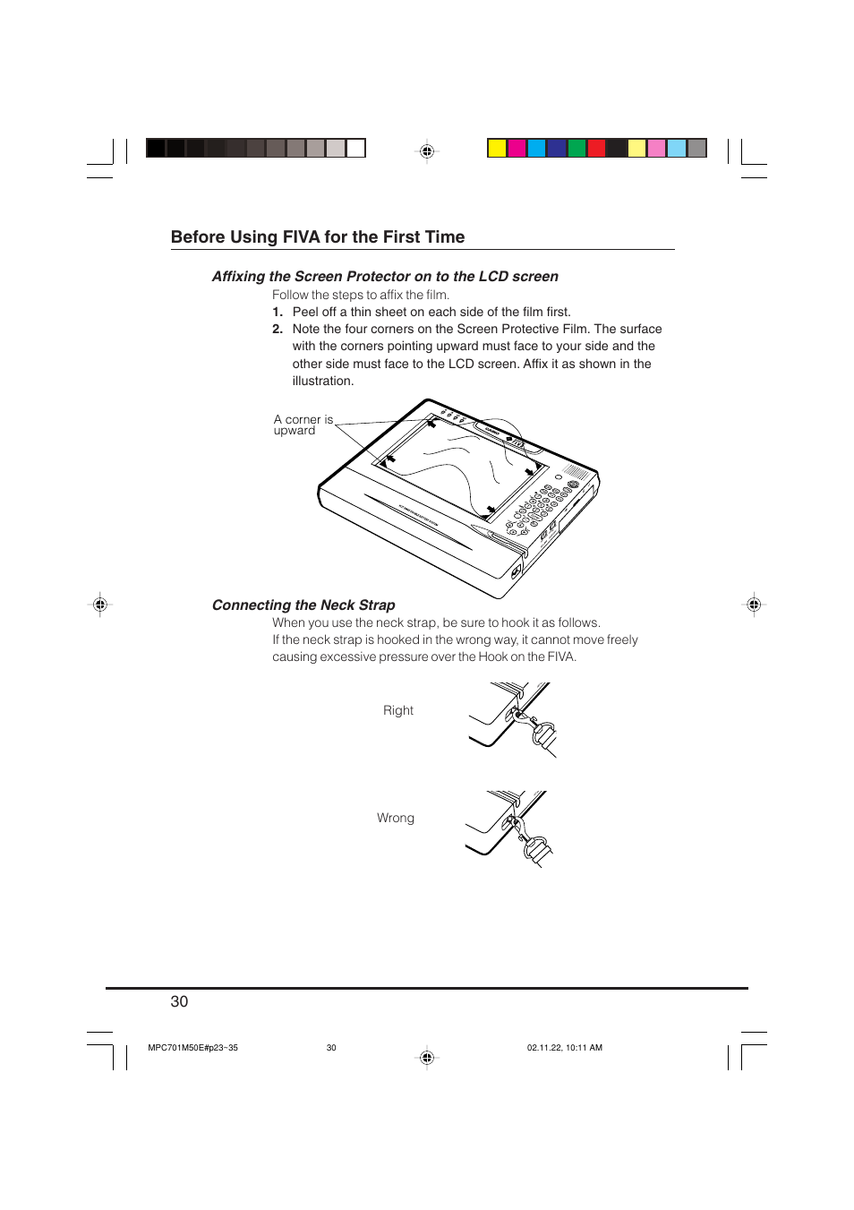 Before using fiva for the first time | Casio MPC-701 User Manual | Page 32 / 160