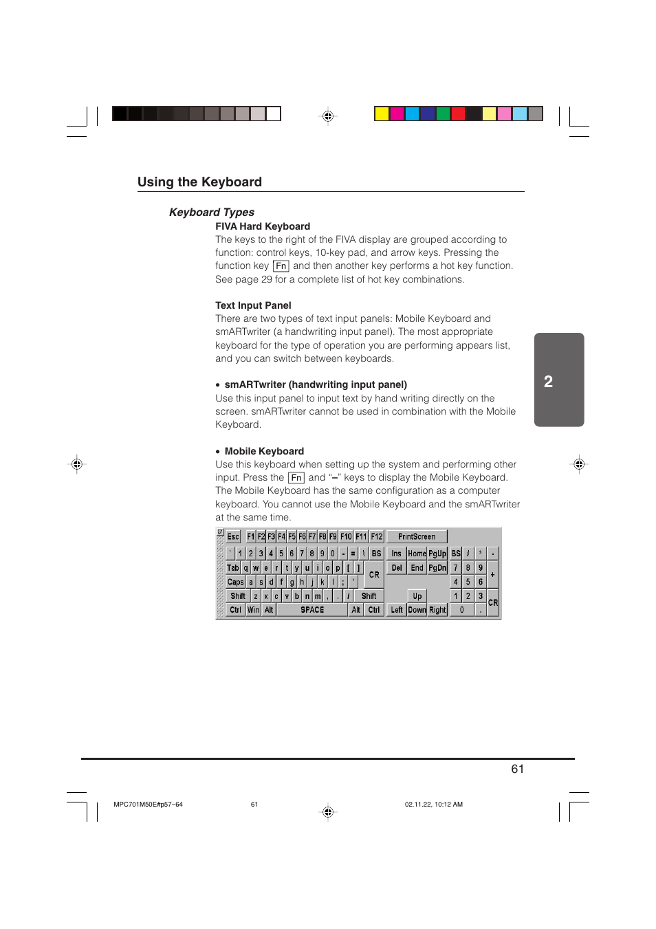 Using the keyboard | Casio MPC-701 User Manual | Page 63 / 160