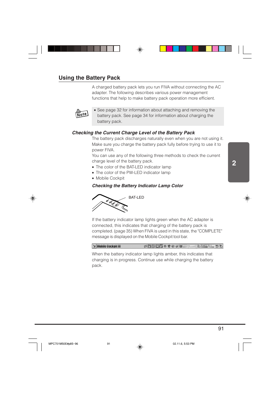 Using the battery pack | Casio MPC-701 User Manual | Page 93 / 160