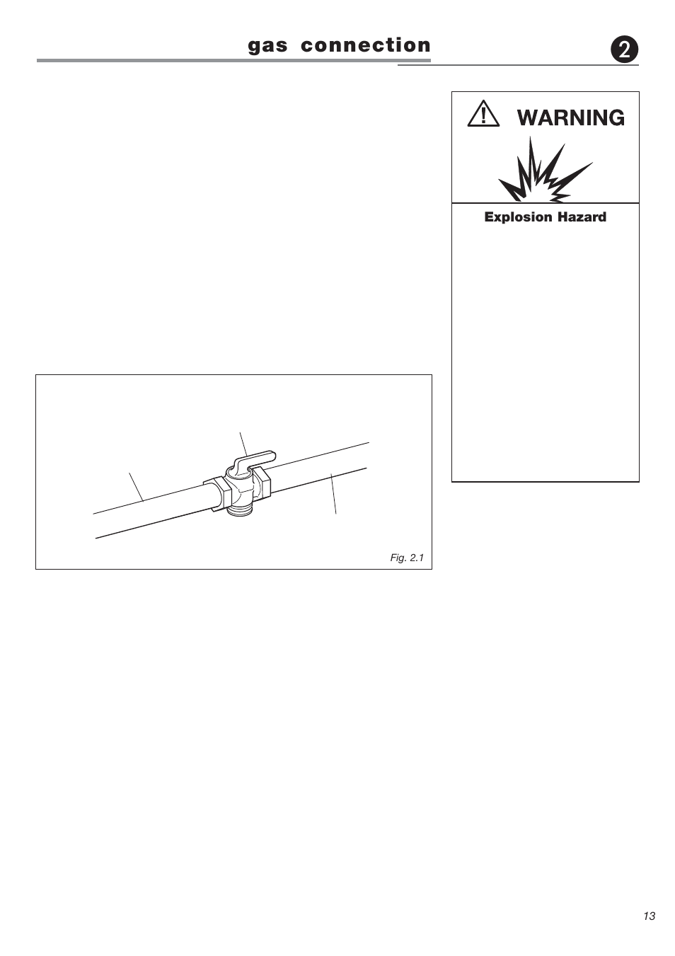 Gas connection | DeLonghi DEFSGG 36 User Manual | Page 13 / 28